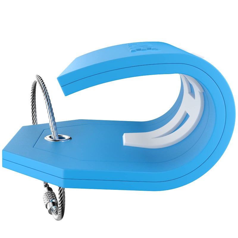 Shacke Initial Luggage Tag with Full Privacy Cover and Stainless Steel Loop - Aqua Teal (Letter A) - Image 4
